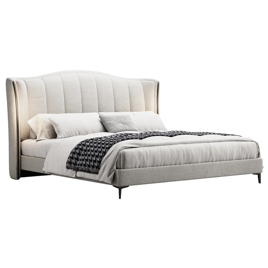 Scandinavian double bed 07 - Image 3