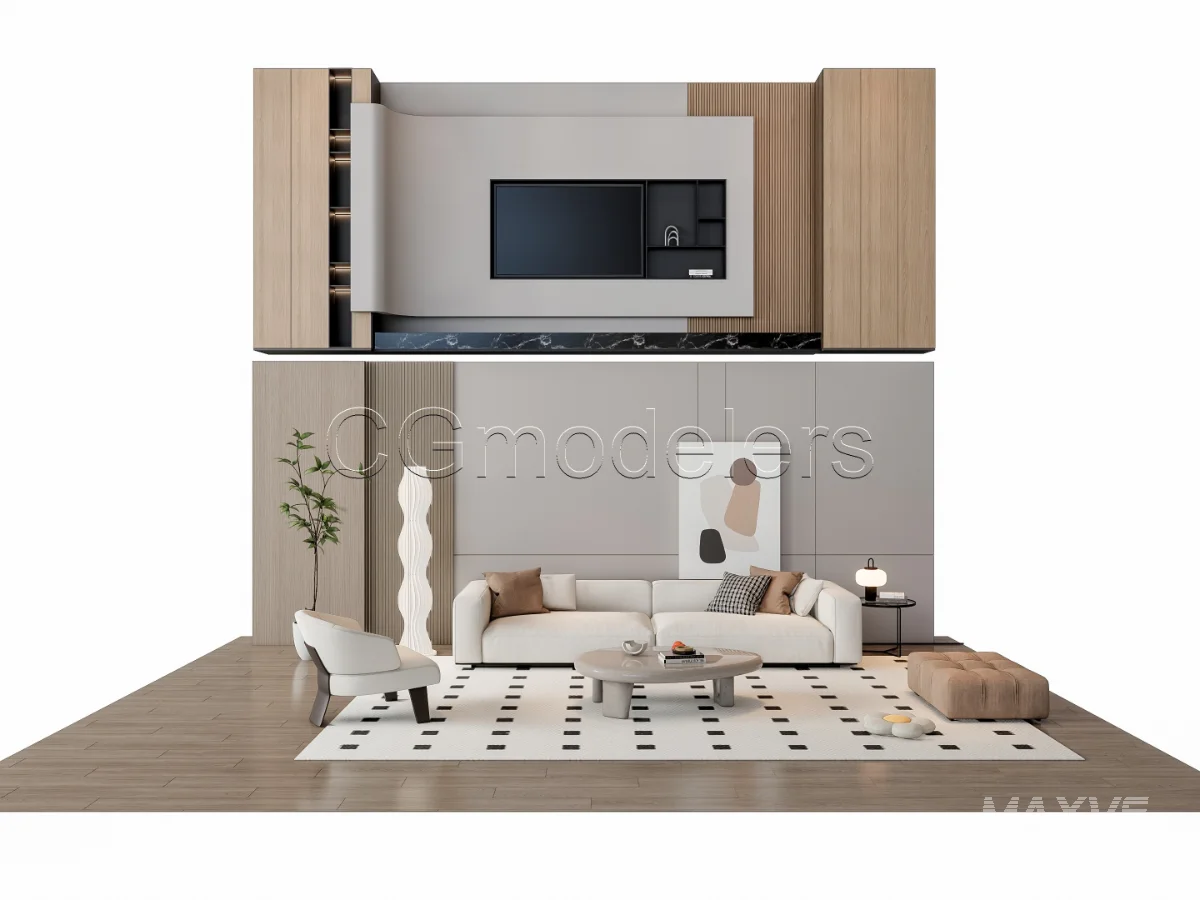 MODERN LUXURY LIVING ROOM SET 19 - Image 5