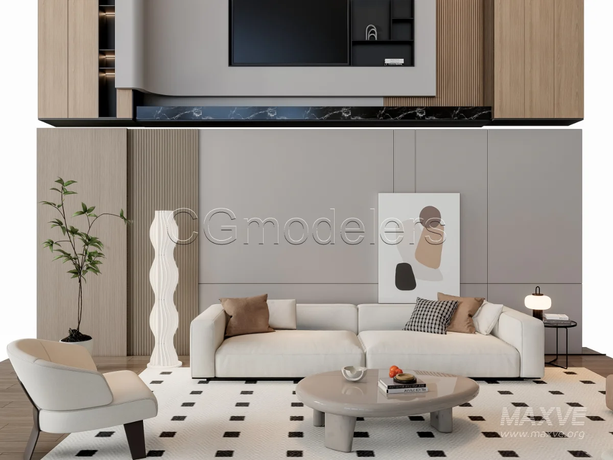 MODERN LUXURY LIVING ROOM SET 19 - Image 19