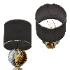 Mercurio Large Round Amber Gray Crystal Table Lamp - Thumbnail 5