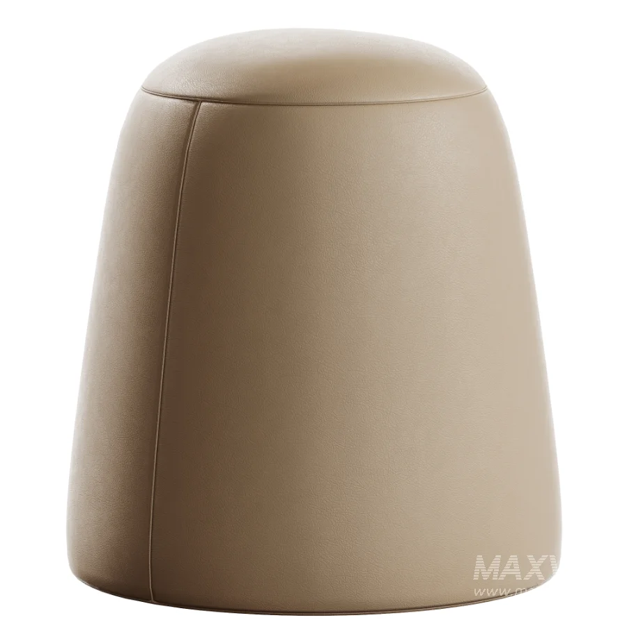 Pouf Curly Velour Terracotta - Image 3