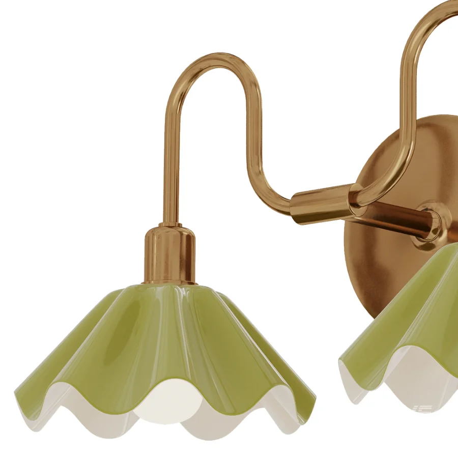 Vintage Brass Double Wall Sconce - Image 4