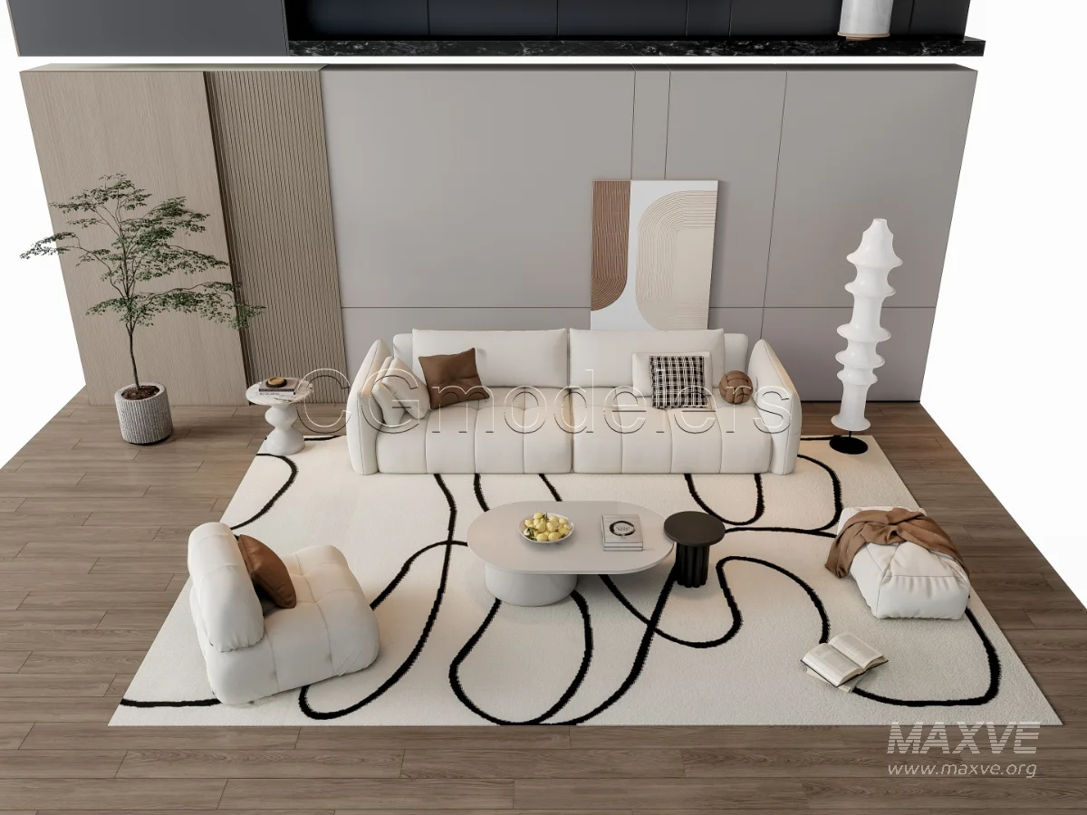 MODERN LUXURY LIVING ROOM SET 20 - Image 11