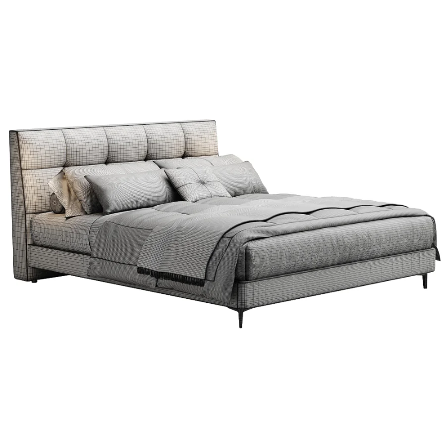 Scandinavian double bed 14 - Image 2