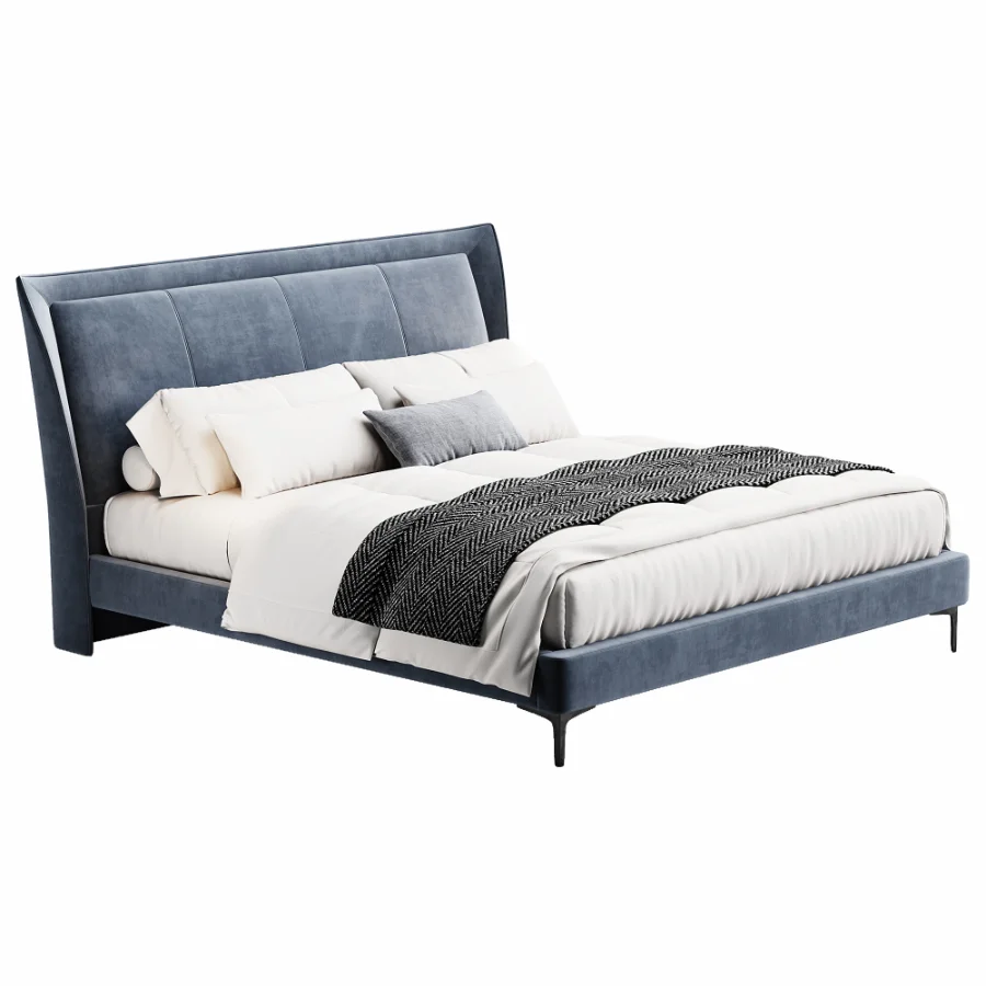 Scandinavian double bed 01 - Image 1