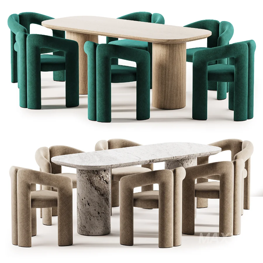 TONDO dining table and Dudet armchair - Image 4