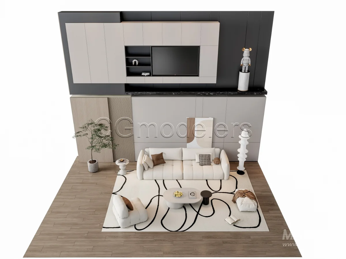 MODERN LUXURY LIVING ROOM SET 20 - Image 4