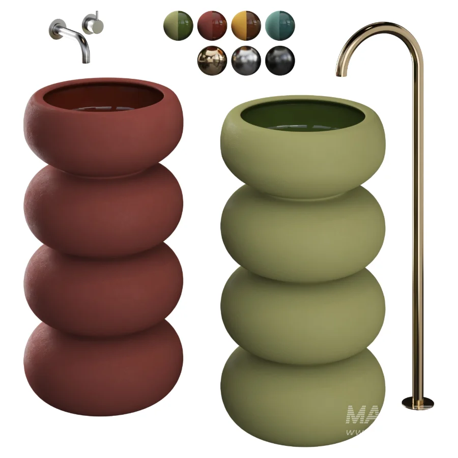 Freestanding Clay Basins FB IV | Studio LOHO - Image 6