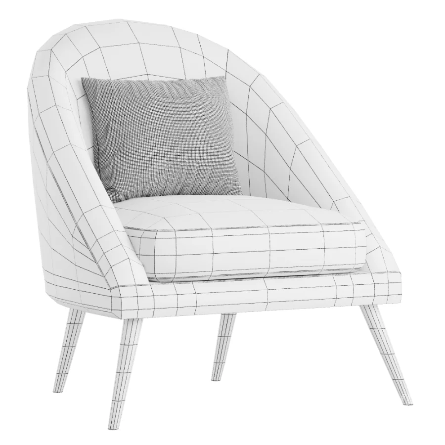 MOON_UPHOLSTERED_ARMCHAIR_WITH_DEEP_CONVEX_BACK - Image 1