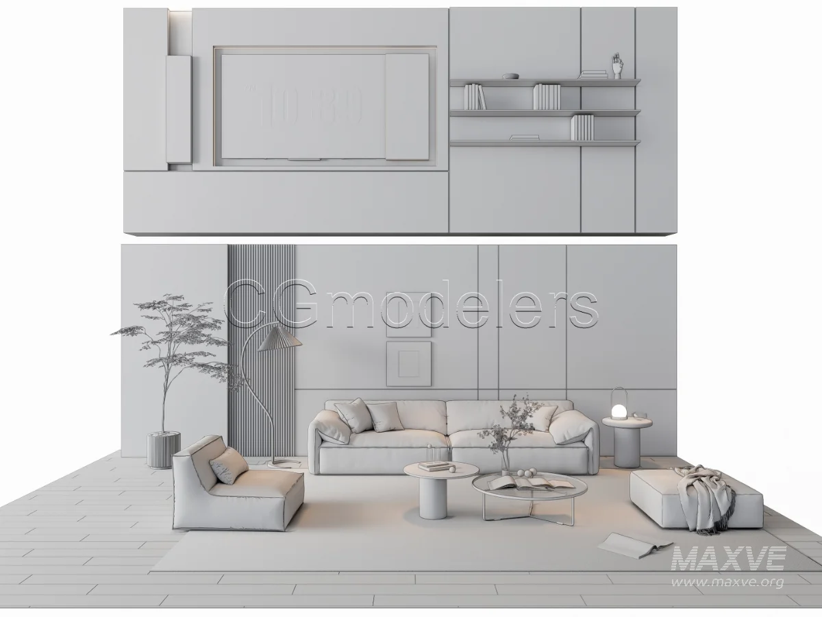 MODERN LUXURY LIVING ROOM SET 14 - Image 19