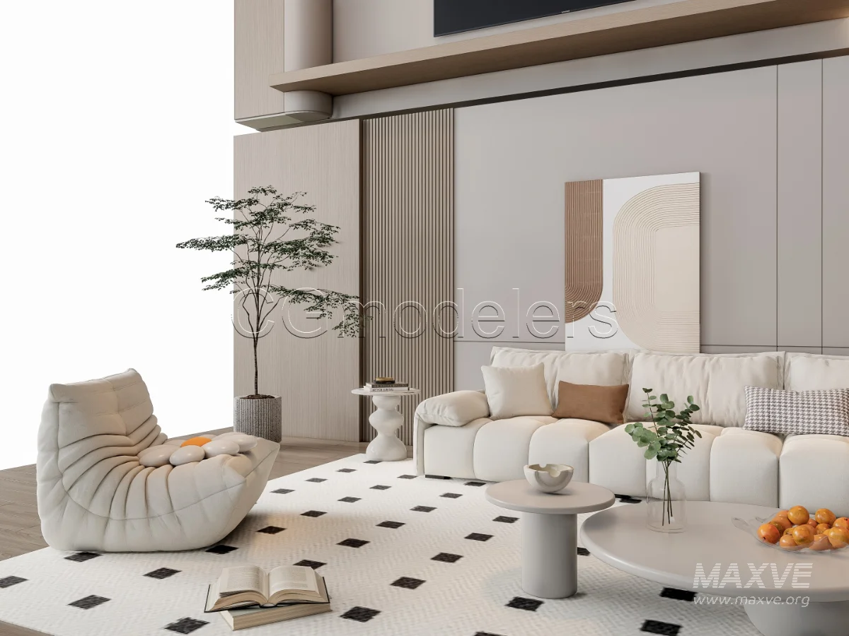 MODERN LUXURY LIVING ROOM SET 10 - Image 9
