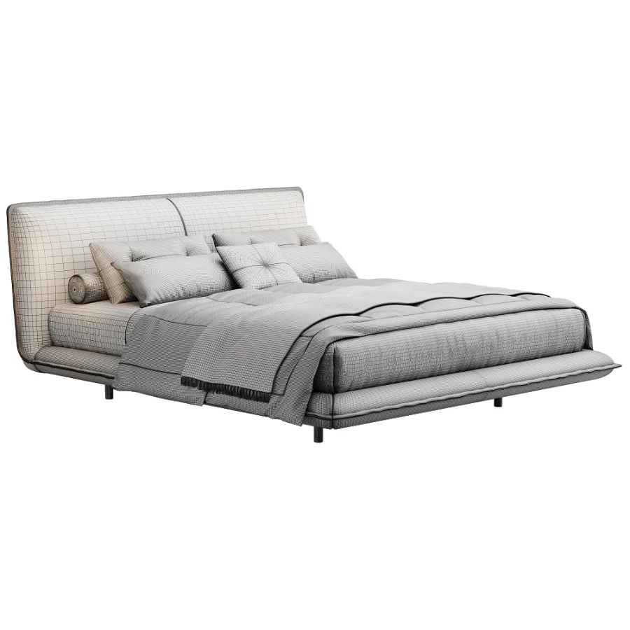 Piuma king Bed By Natuzzi - Image 3