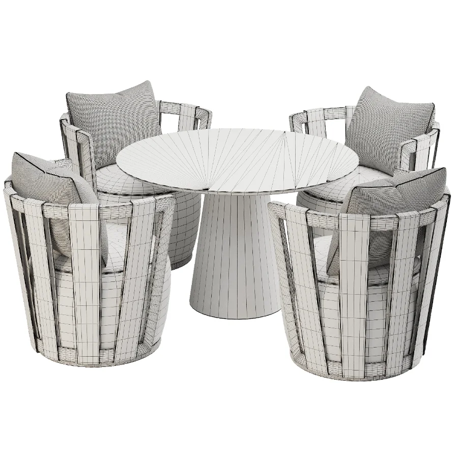 Dinning chair and table377 - Image 3