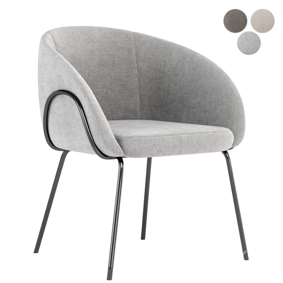 Xander Fabric Dining Chair - Image 3