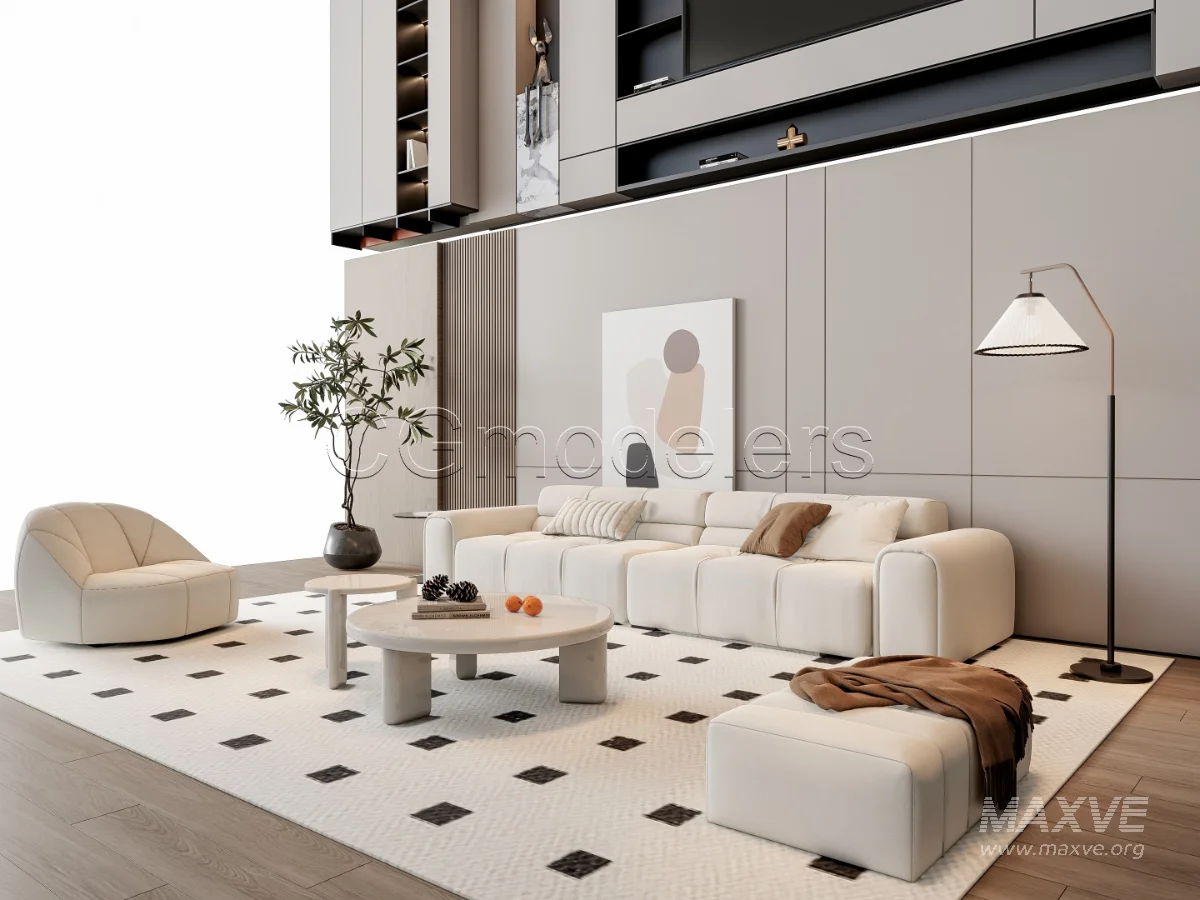 MODERN LUXURY LIVING ROOM SET 9 - Image 15