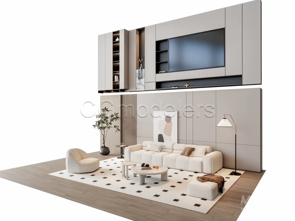 MODERN LUXURY LIVING ROOM SET 9 - Image 3