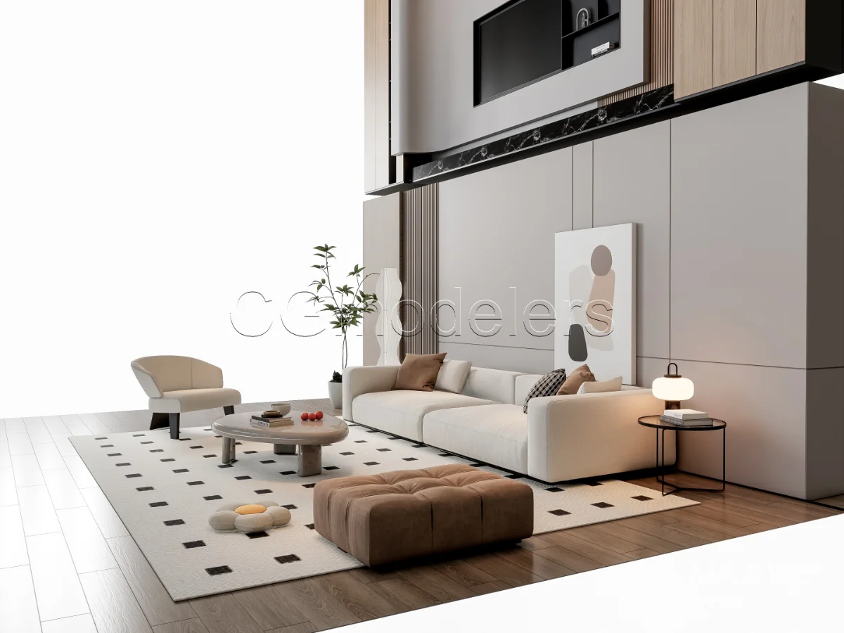 MODERN LUXURY LIVING ROOM SET 19 - Image 2