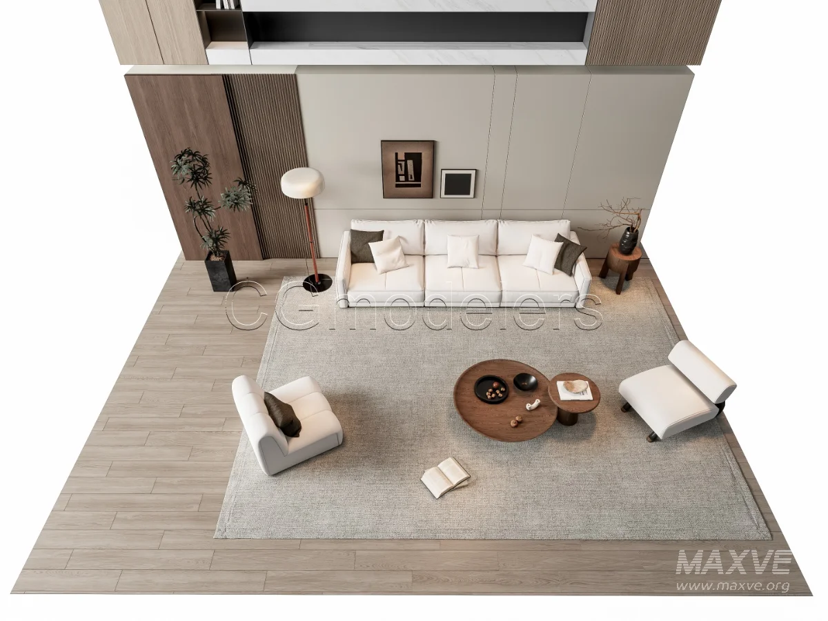 MODERN LUXURY LIVING ROOM SET 8 - Image 7