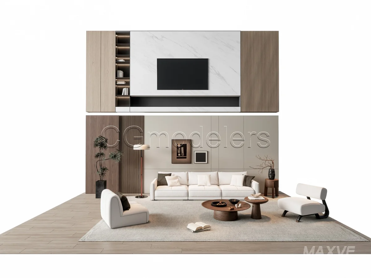 MODERN LUXURY LIVING ROOM SET 8 - Image 1