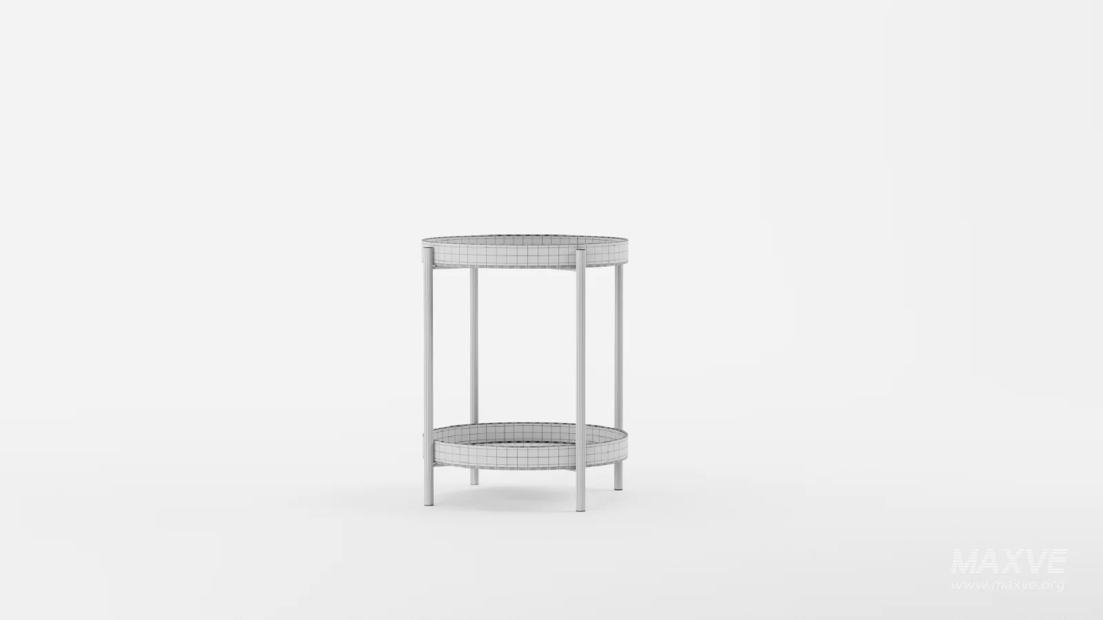 Tier Round Storage Side Table End Table - Image 1