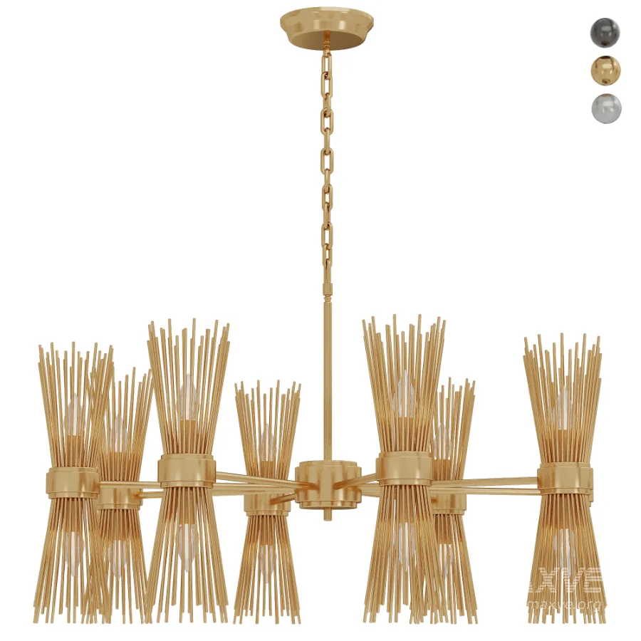 Skyla Brass Chandelier - Image 1