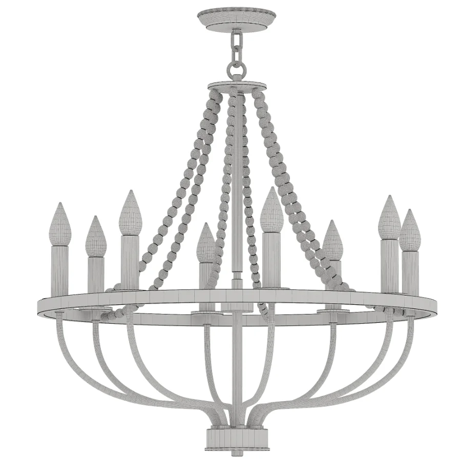 Resha Wagon Wheel Chandelier - Image 3