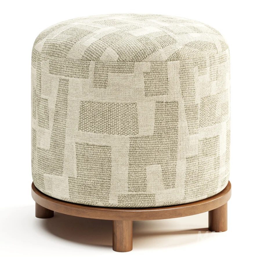 Bisou Performance Jacquard Ottoman - Image 3