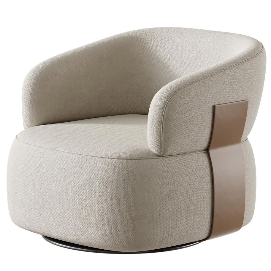 Hillip 360 Rotation Modern Barrel Chair - Image 2