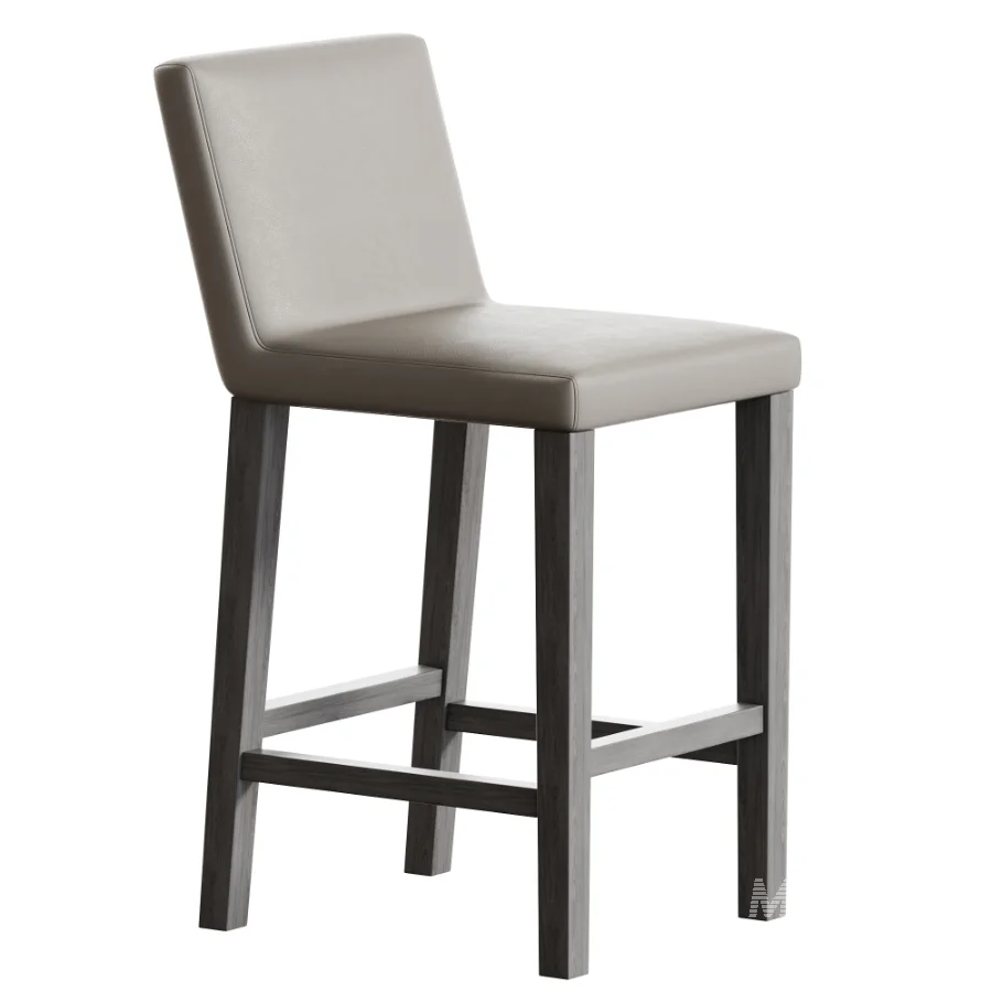 Morgan Armless Fabric Bar Counter Stool - Image 2