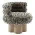Swivel Boucle Barrel Chair - Thumbnail 5