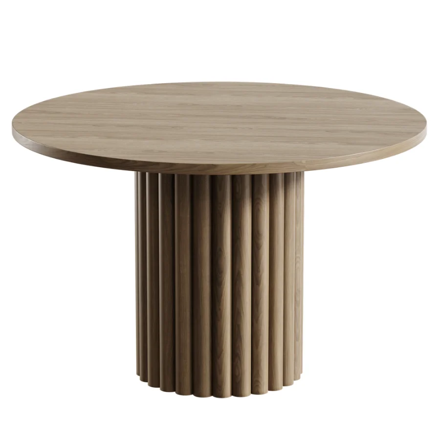 Linda chair And Mayeerty 46 Modern Wooden Round Dining Table - Image 3
