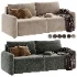 divan kartos velvet stone - Thumbnail 3
