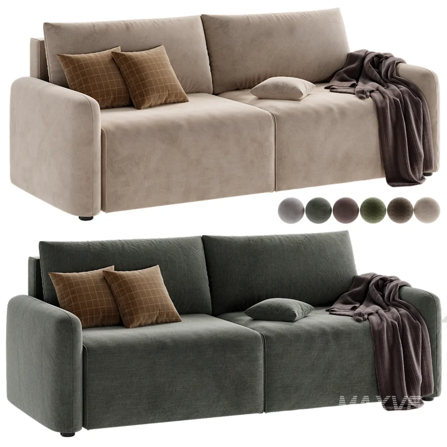 divan kartos velvet stone - Image 3