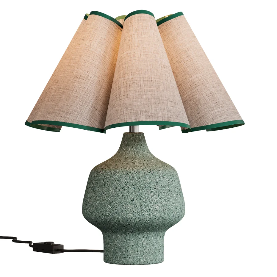 Table Lamp ValueLights Jamie Green Ceramic Table Lamp by Matalan - Image 3