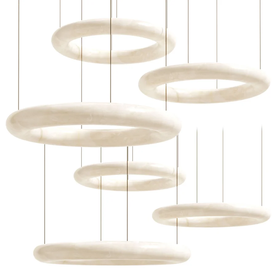 Aurelia Alabaster Ring Pendant Light - Image 2