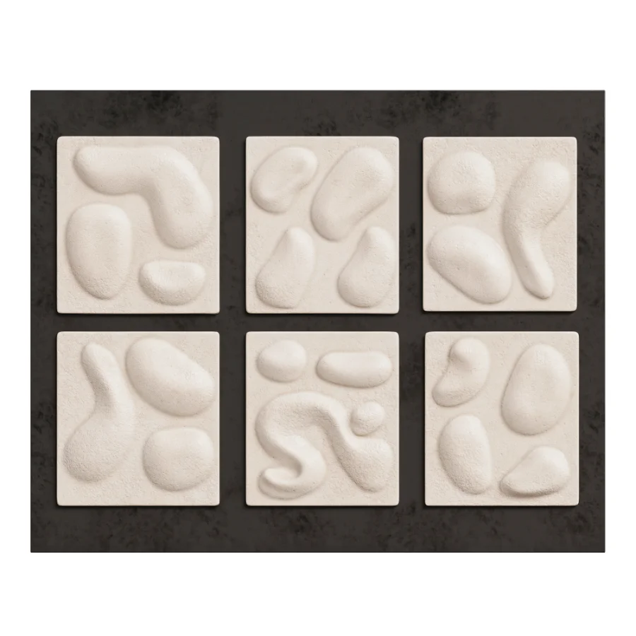 Wall Sculpture Set Modern Gold Relief 27 - Image 3
