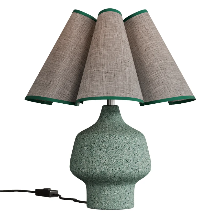 Table Lamp ValueLights Jamie Green Ceramic Table Lamp by Matalan - Image 1