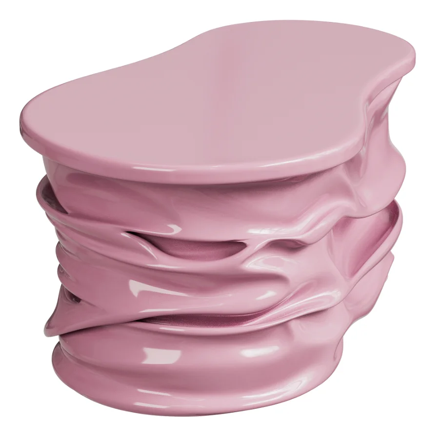 Dafne Pink Resin Coffee Table - Image 2