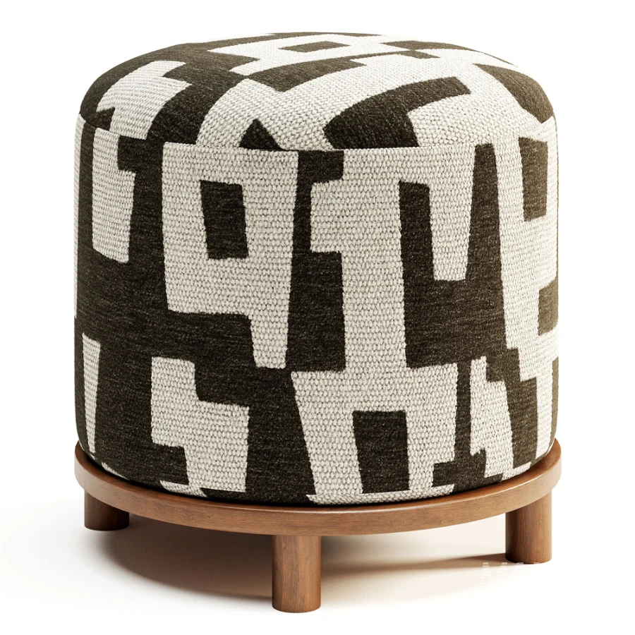 Bisou Performance Jacquard Ottoman - Image 5