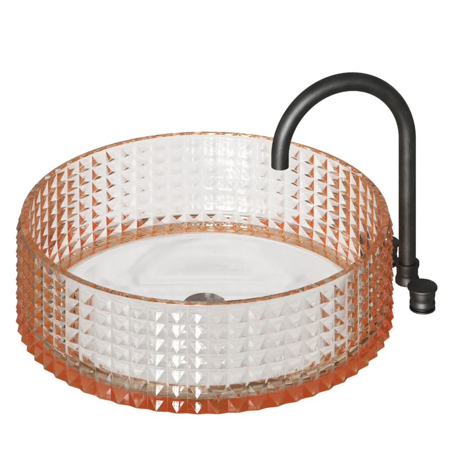 Glass countertop bathroom sink 4 colors - Image 3