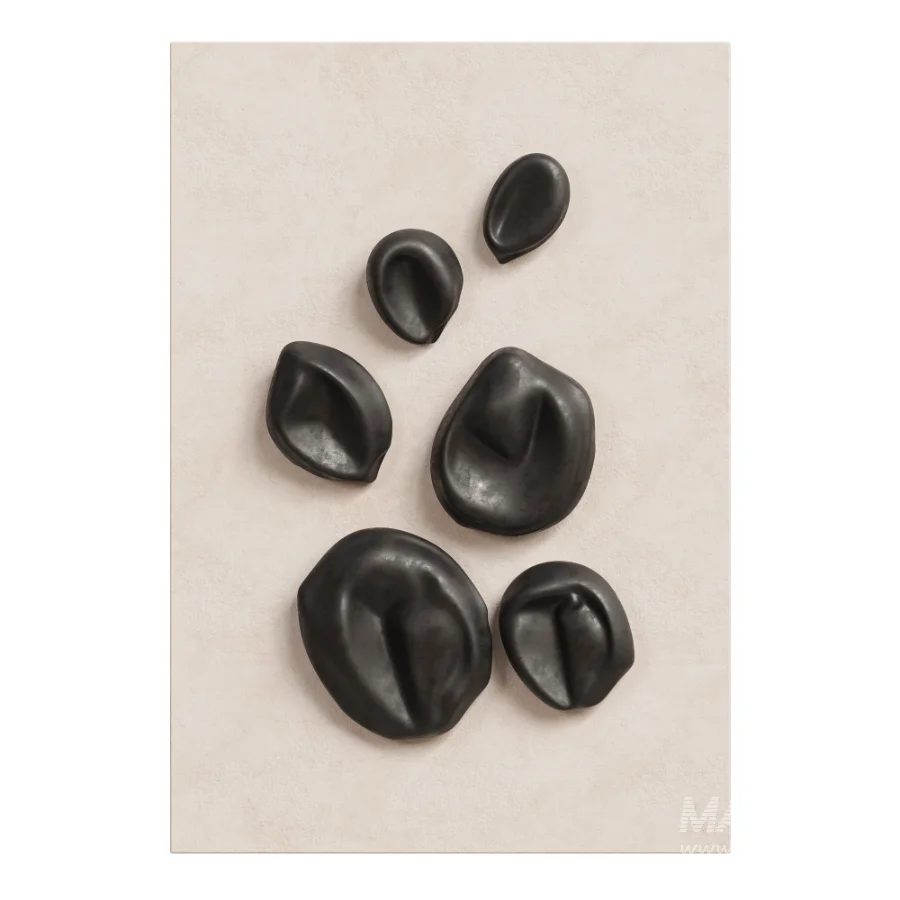 Abstract Chrome Liquid Shell Wall Decor - Image 3