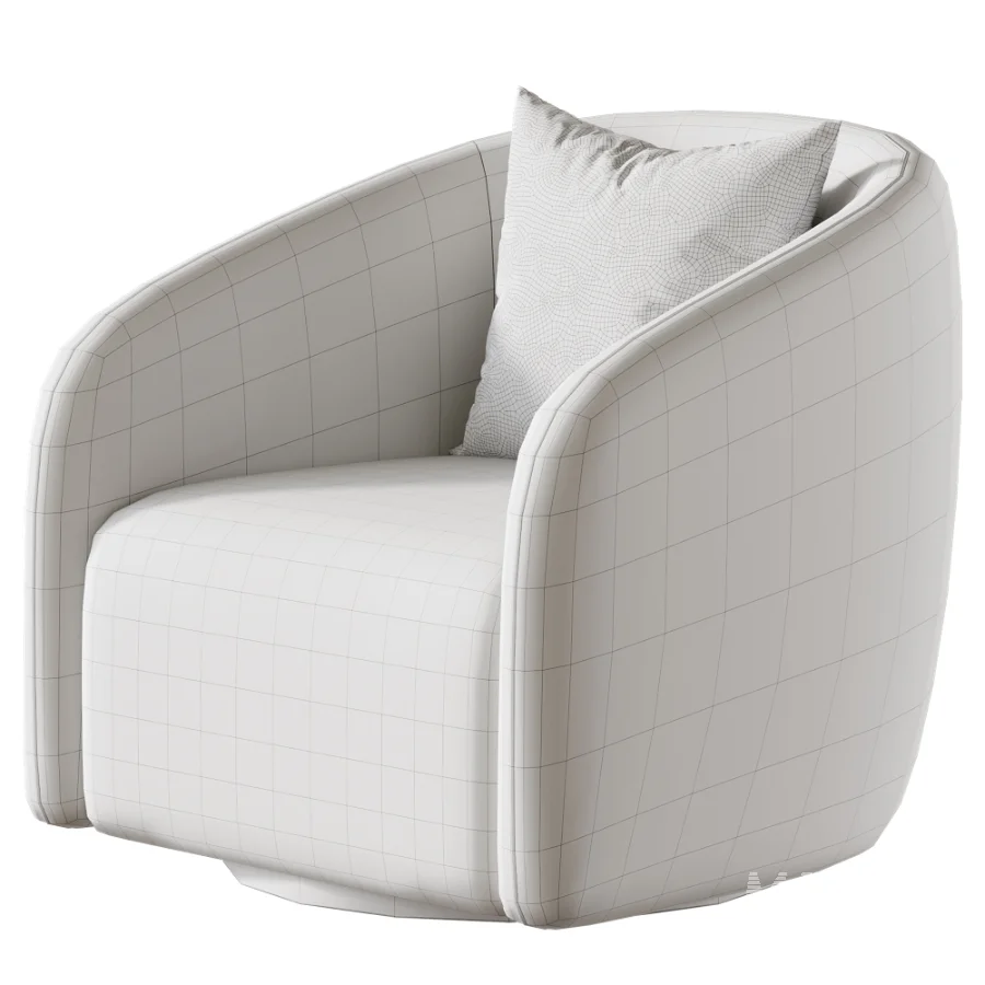 Modway Holland Curved Swivel Armchair - Image 4