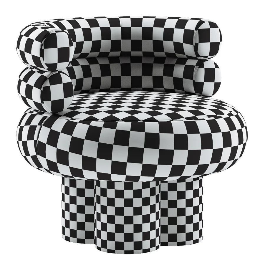 Swivel Boucle Barrel Chair - Image 8