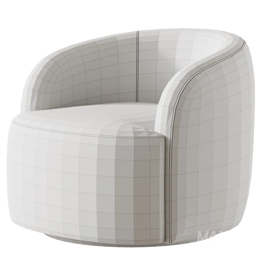 Gwyneth Ivory Boucle Swivel Chair by goop - Image 7