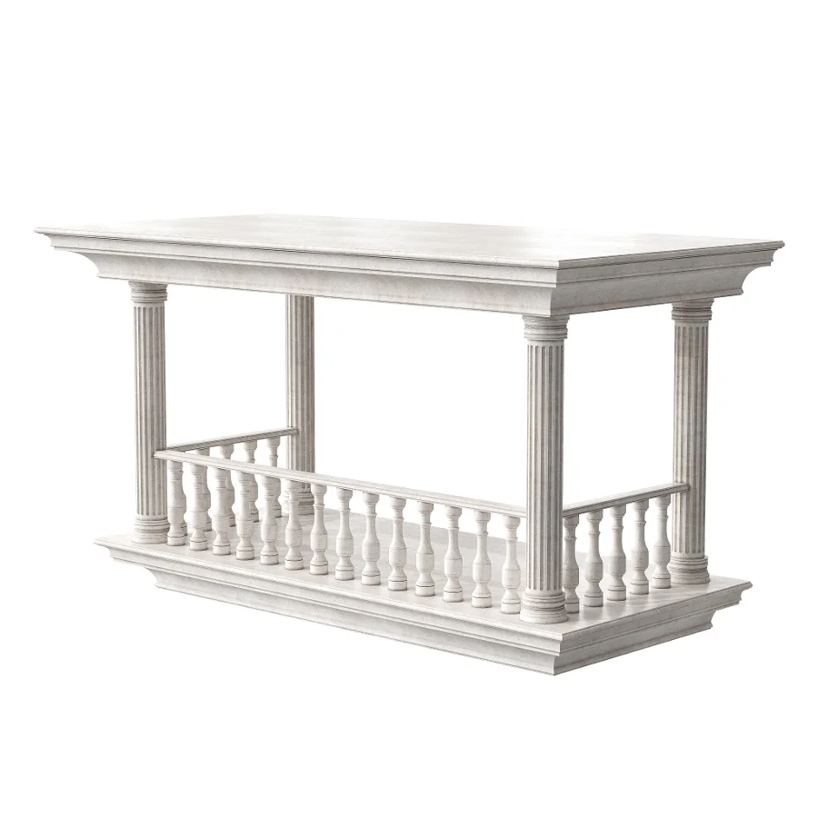 Classical Balcony With Marble Baluster Detailing – Facade Element 2 - Image 4