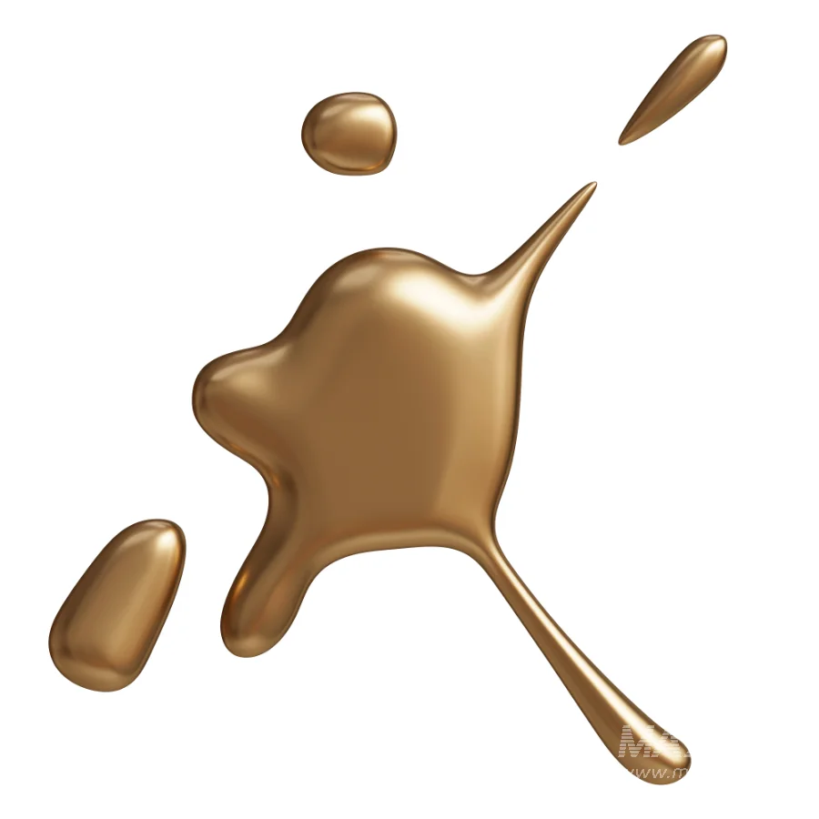 Wall Decor Liquid Chrome Splash - Image 2