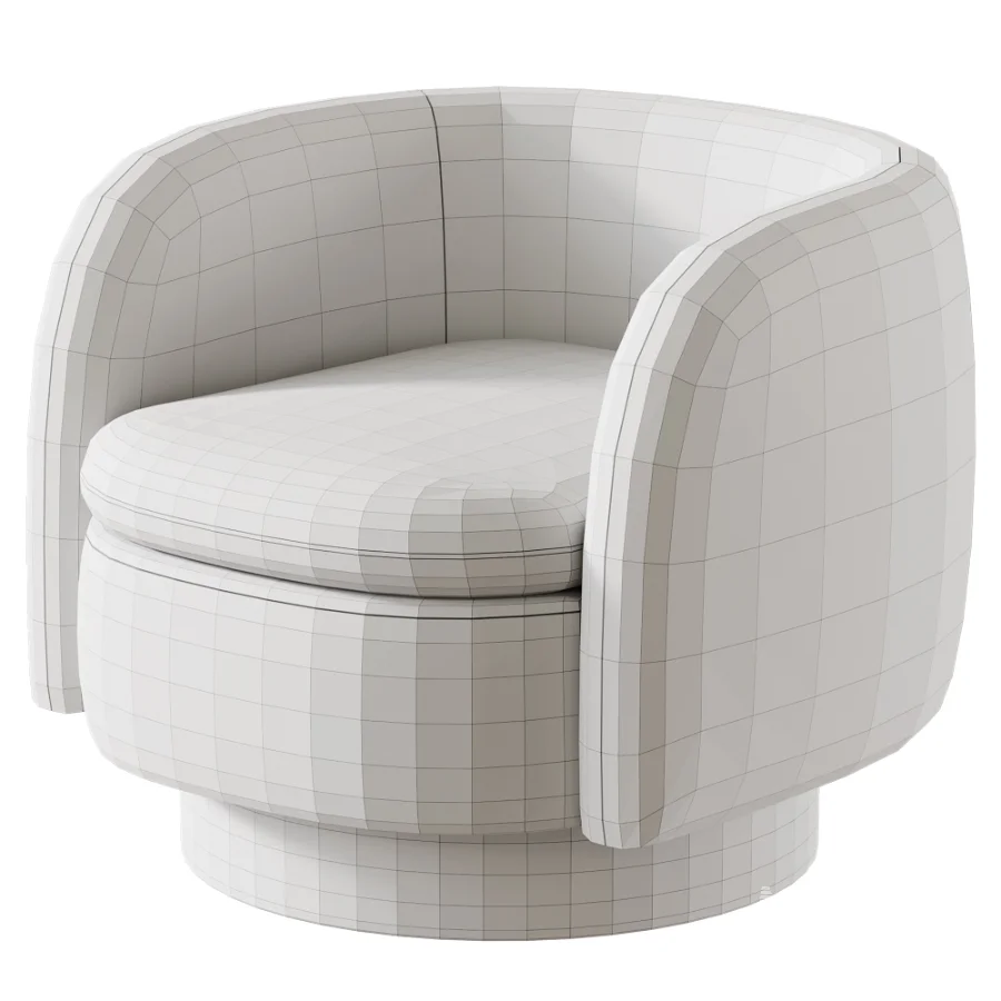 Muir Taupe Velvet Swivel Chair - Image 5