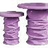 Gemini Set of 2 Purple Side Tables - Thumbnail 5