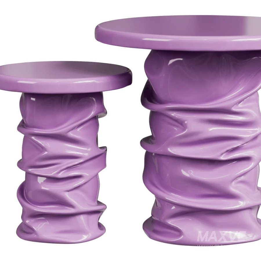 Gemini Set of 2 Purple Side Tables - Image 5