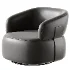 Hillip 360 Rotation Modern Barrel Chair - Thumbnail 6